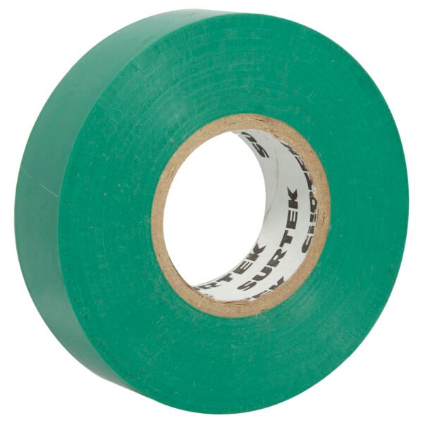 Cinta para aislar verde 19 mm x 9 m Surtek