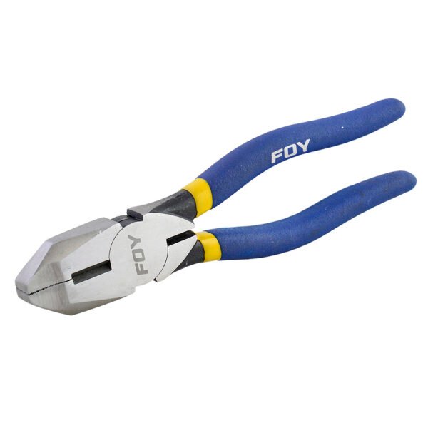 Pinza para electricista con mango con doble plastisol de 9", corte lateral Foy