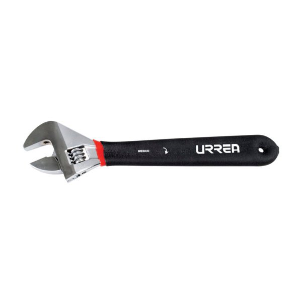 Llave ajustable cromada con mango Rubber grip 4" Urrea