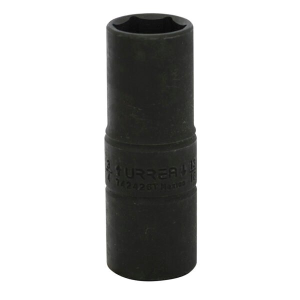 Dado de impacto largo doble boca en pulgadas cuadro de 1/2", 3/4" x 13/16" Urrea