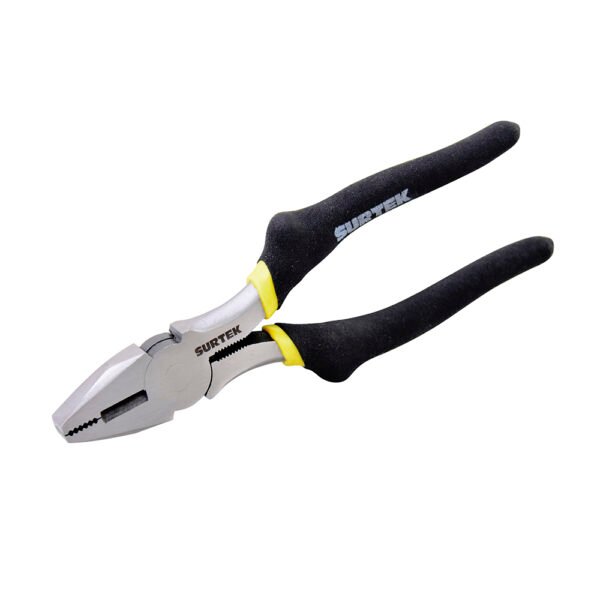 Pinza para electricista con mango rubber grip de 7", corte lateral Surtek