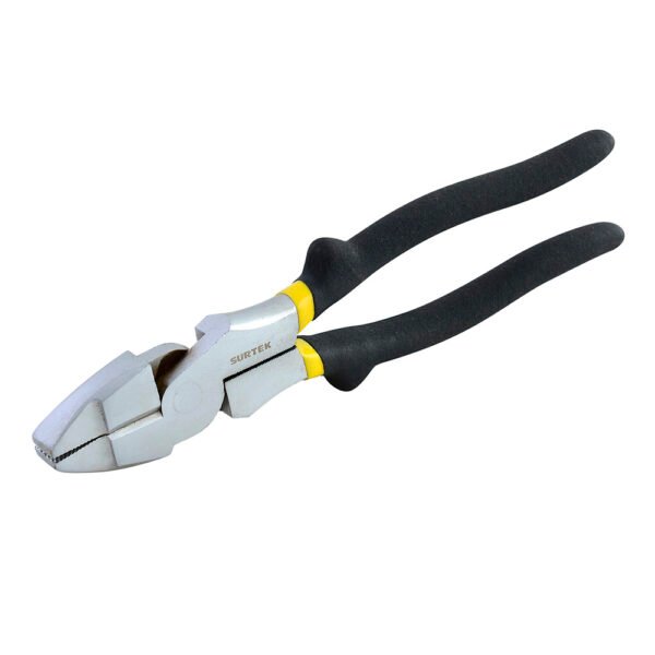 Pinza para electricista con mango rubber grip de 9", corte lateral reforzada Surtek