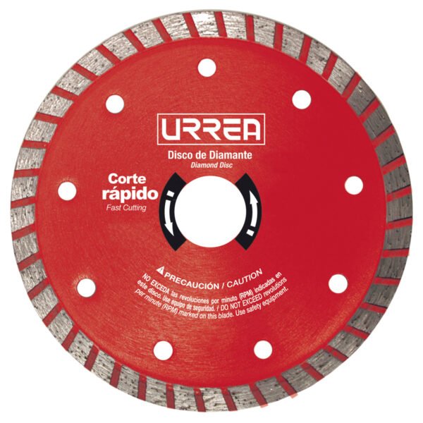 Disco de diamante turbo, 4-1/2" Urrea