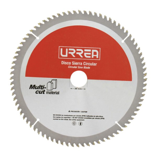 Disco para sierra circular para corte multi-material 100 dientes, 10" Urrea