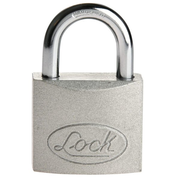 Candado de acero corto 50 mm, llave estándar, en caja Lock