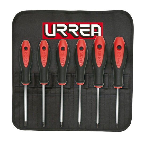 Juego de destornilladores con mango bimaterial punta torx, 6 piezas Urrea