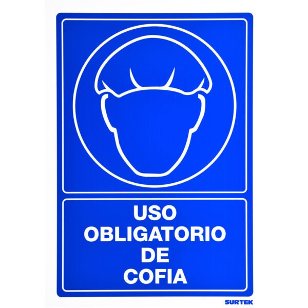 Señal "Uso obligatorio de cofia" Surtek